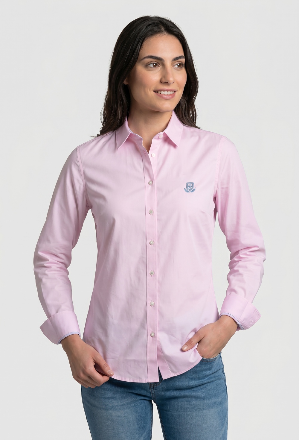 camisas - Camisa clásica logo Valecuatro rosa P26M-6594-RS