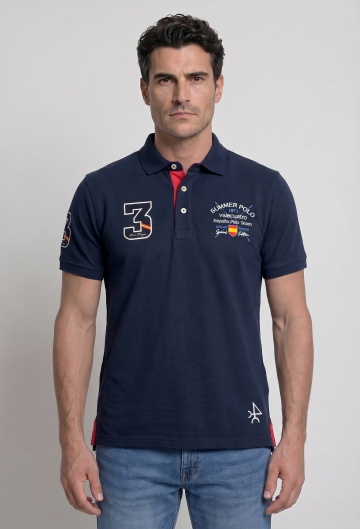 Polo España Team bordado azul marino