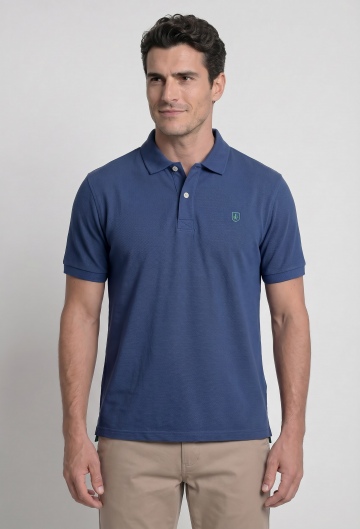 Polo clásico logo azul marino