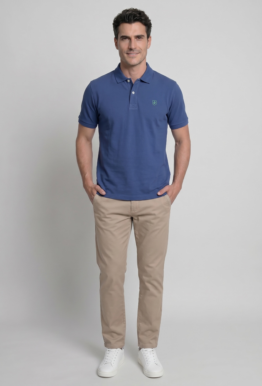 Valecuatro - Polo clásico logo azul marino