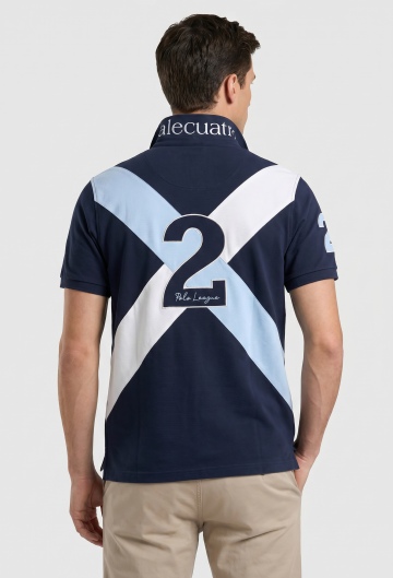 Polo bordado League azul marino
