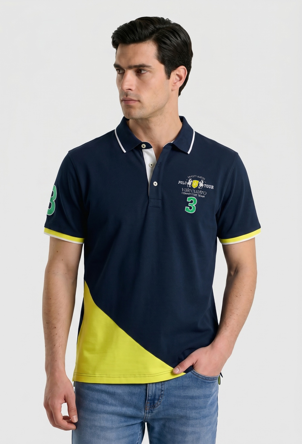 polos - Polo modelo Tour bordado azul marino P26H-6497-AZM