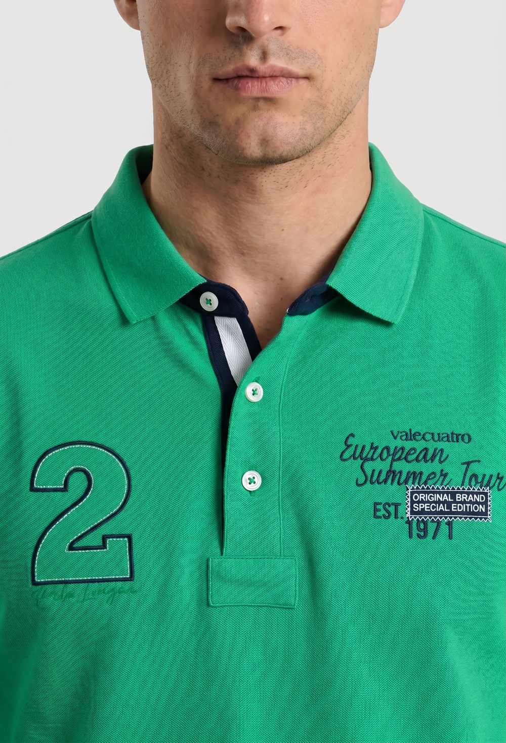 Polo Summer Tour bordado verde - Valecuatro