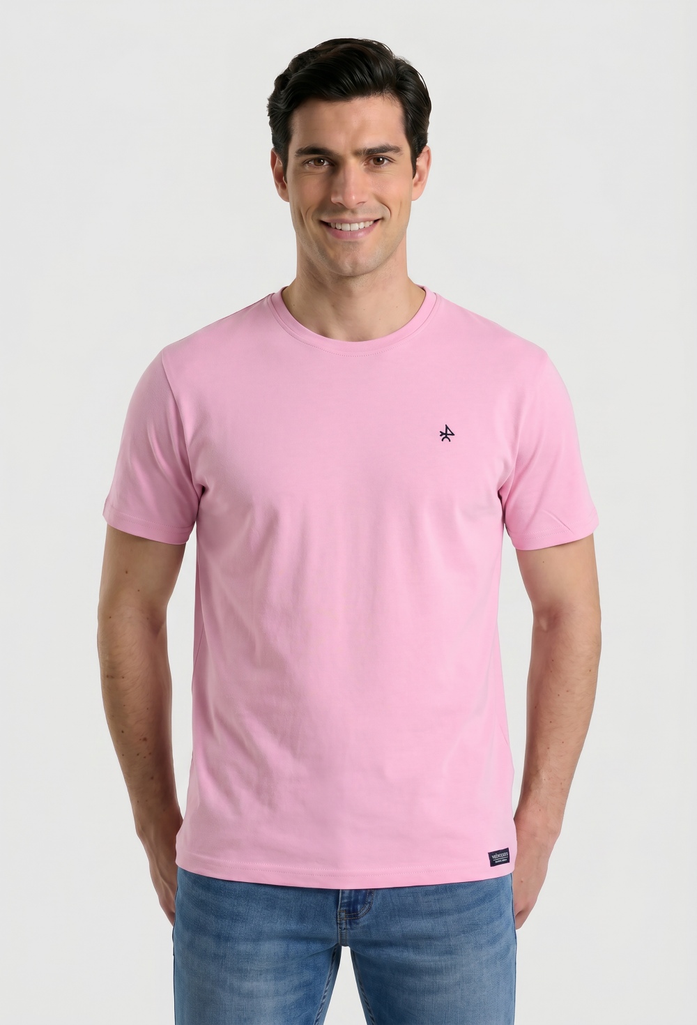 camisetas - Camiseta básica logo Valecuatro rosa P26H-6550-RS