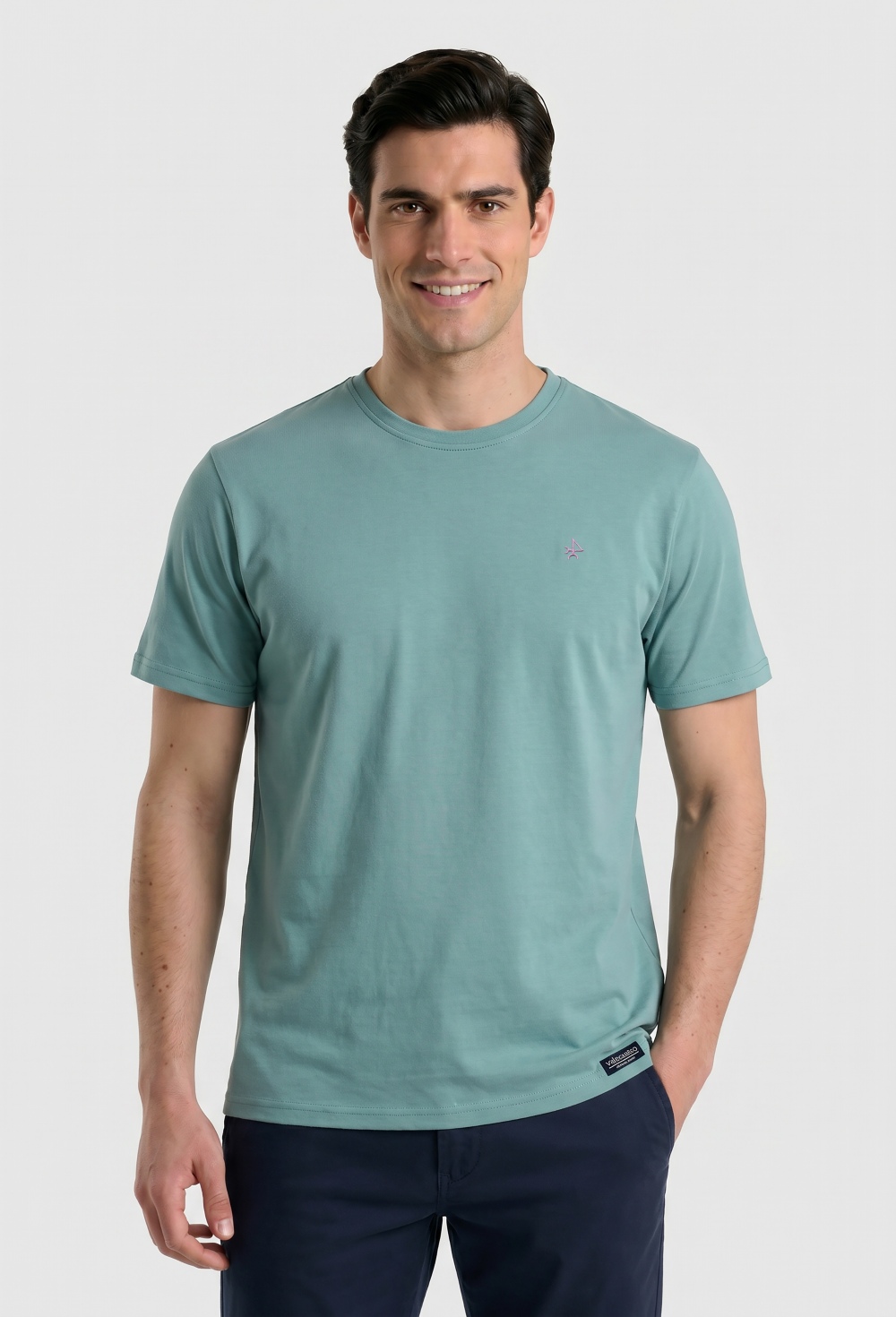 camisetas - Camiseta básica logo Valecuatro verde P26H-6553-VD