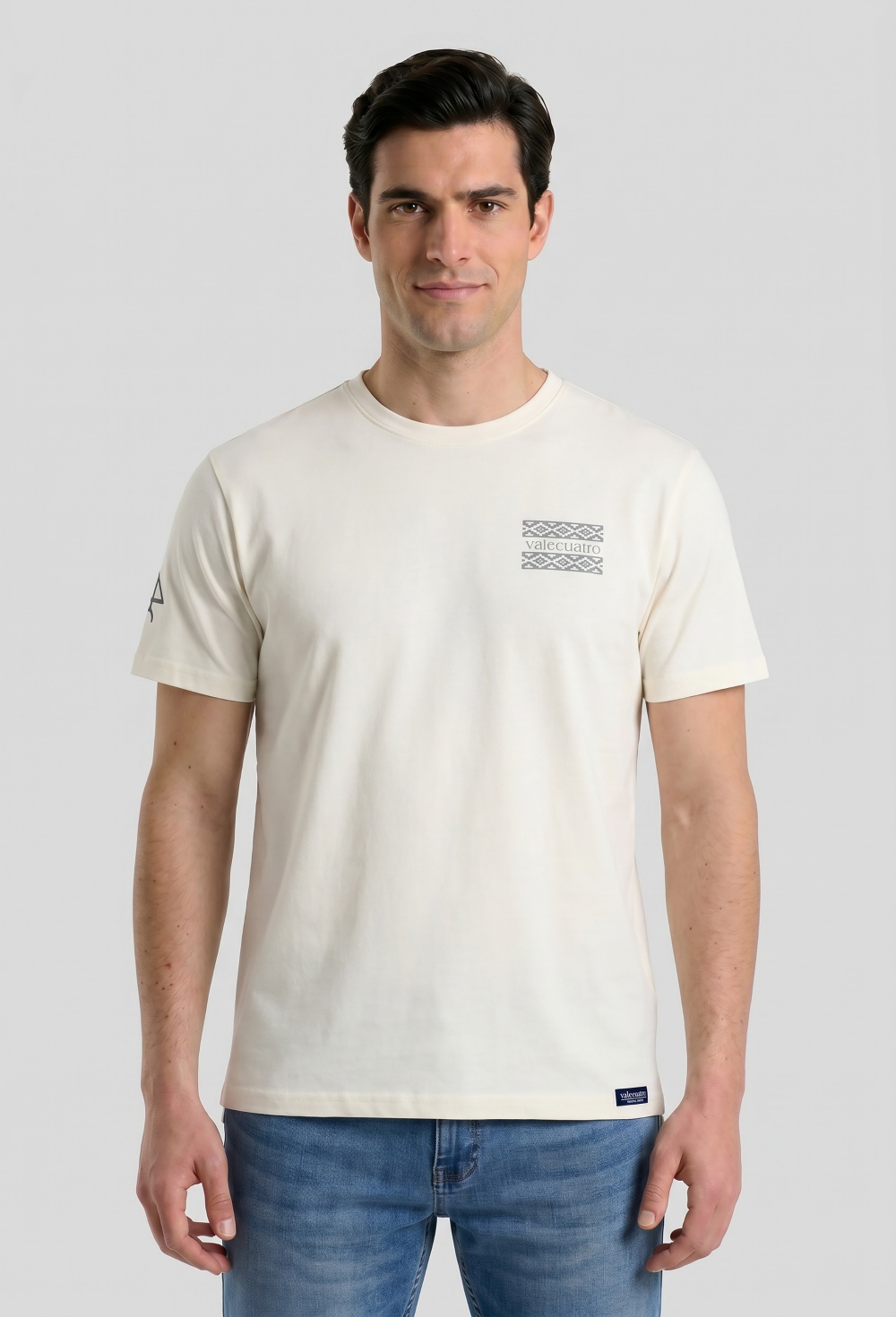 camisetas - Camiseta étnica blanco roto P26H-6556-BR