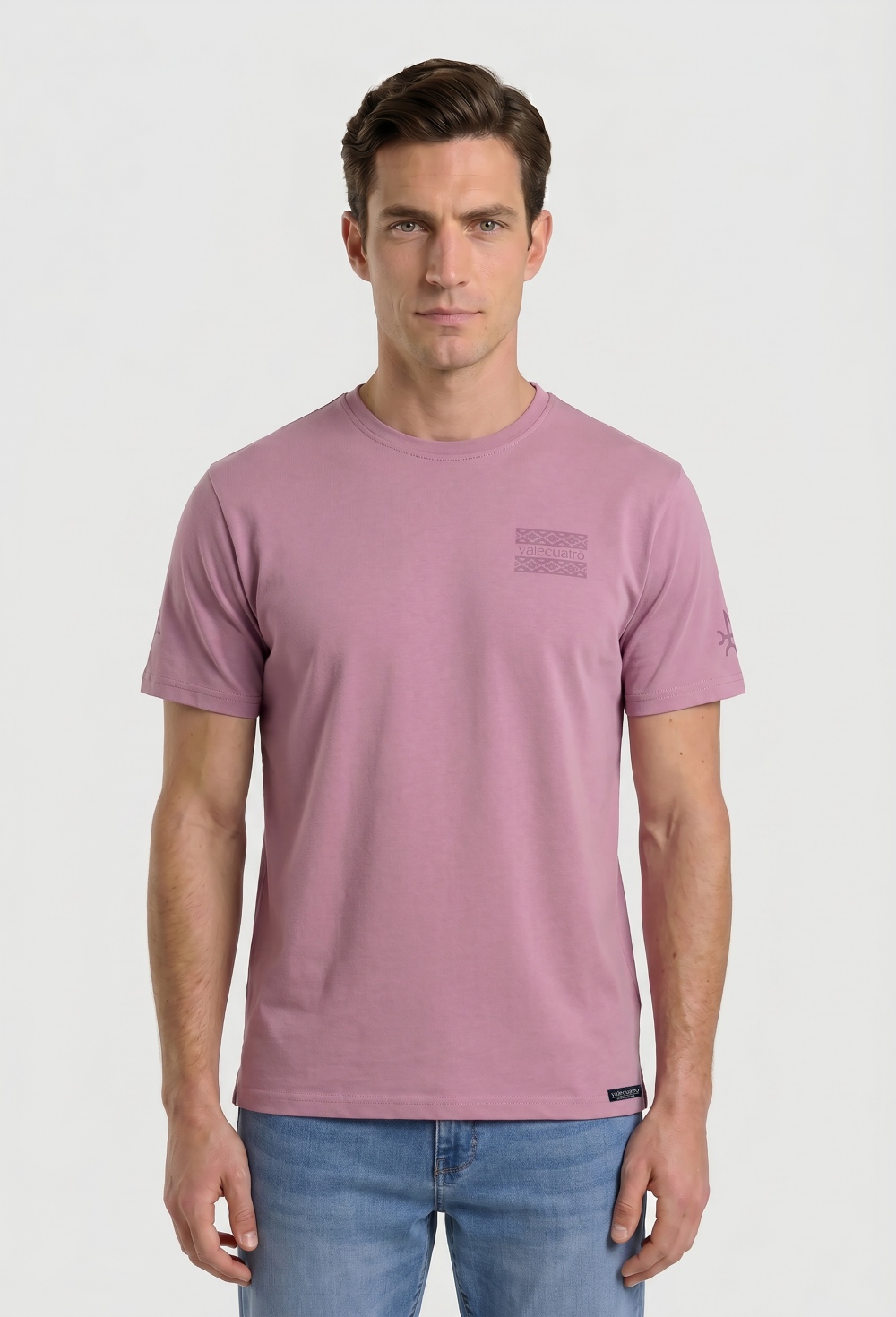 camisetas - Camiseta étnica granate P26H-6557-BU