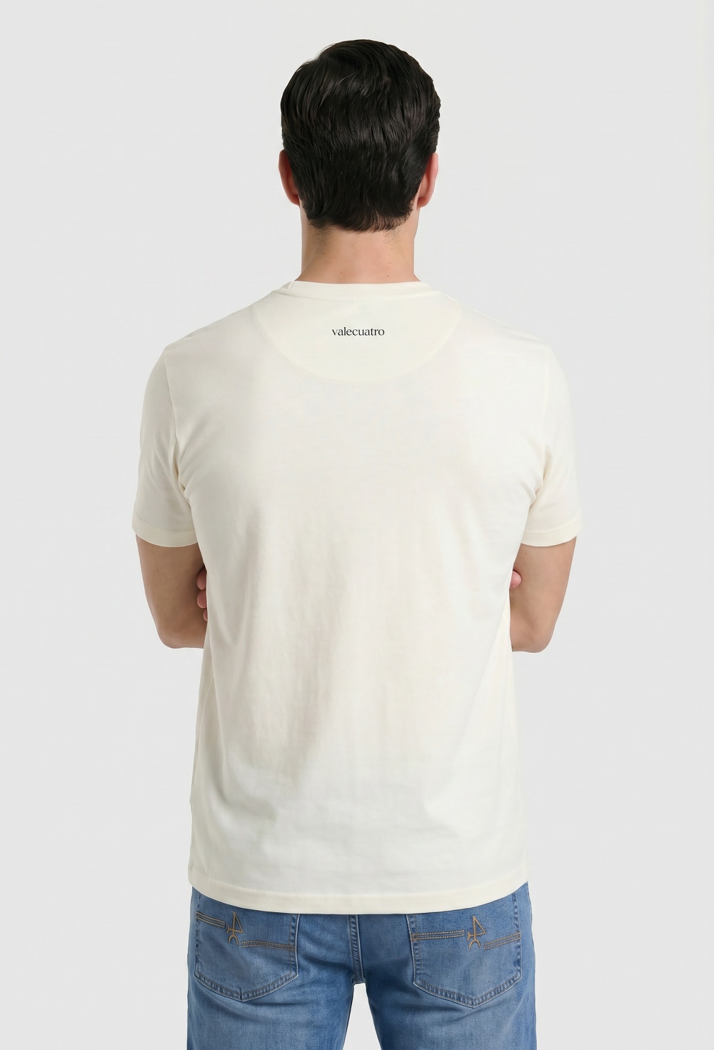 Camiseta logo color blanco roto - Valecuatro