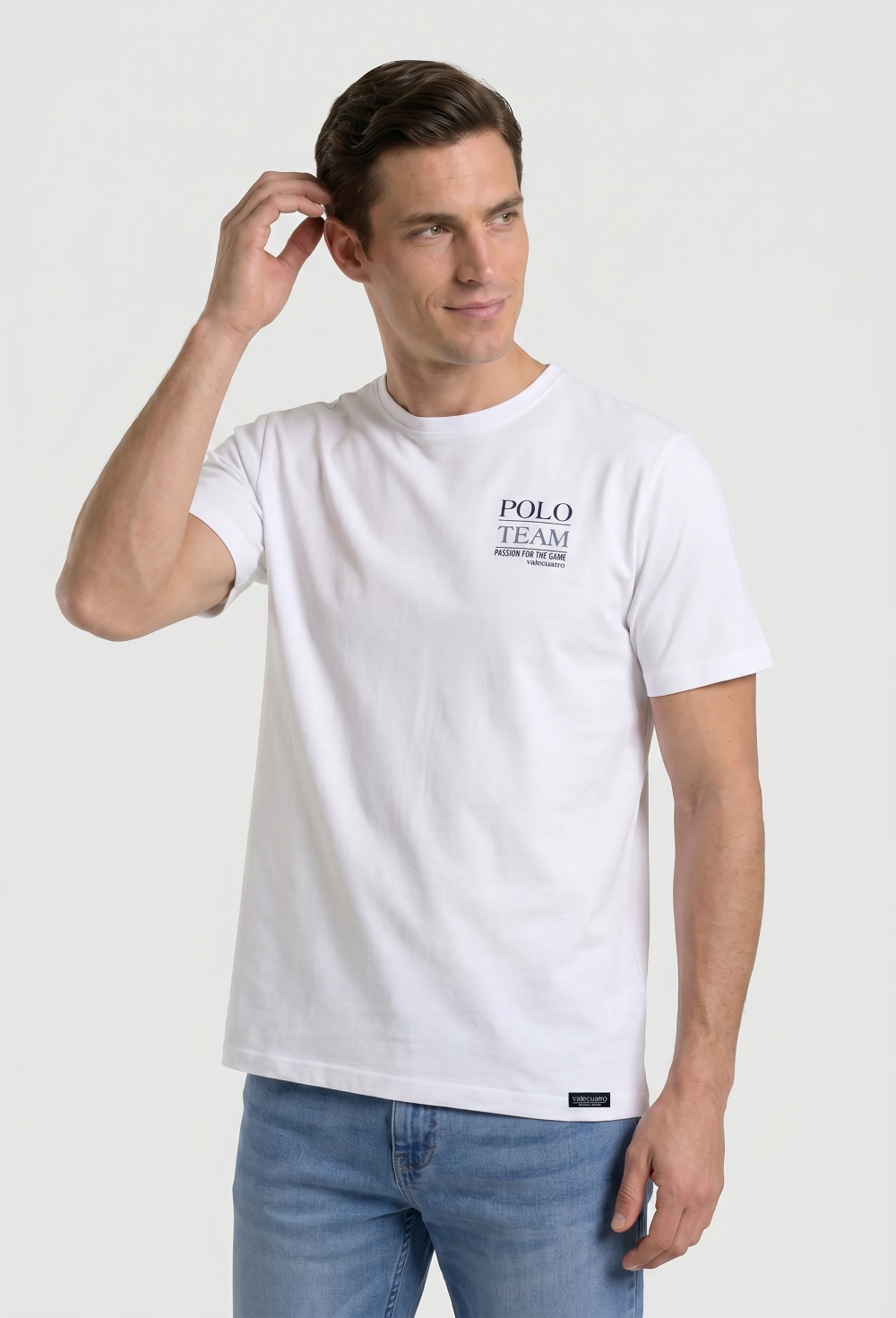 camisetas - Camiseta Polo blanca P26H-6569-BL