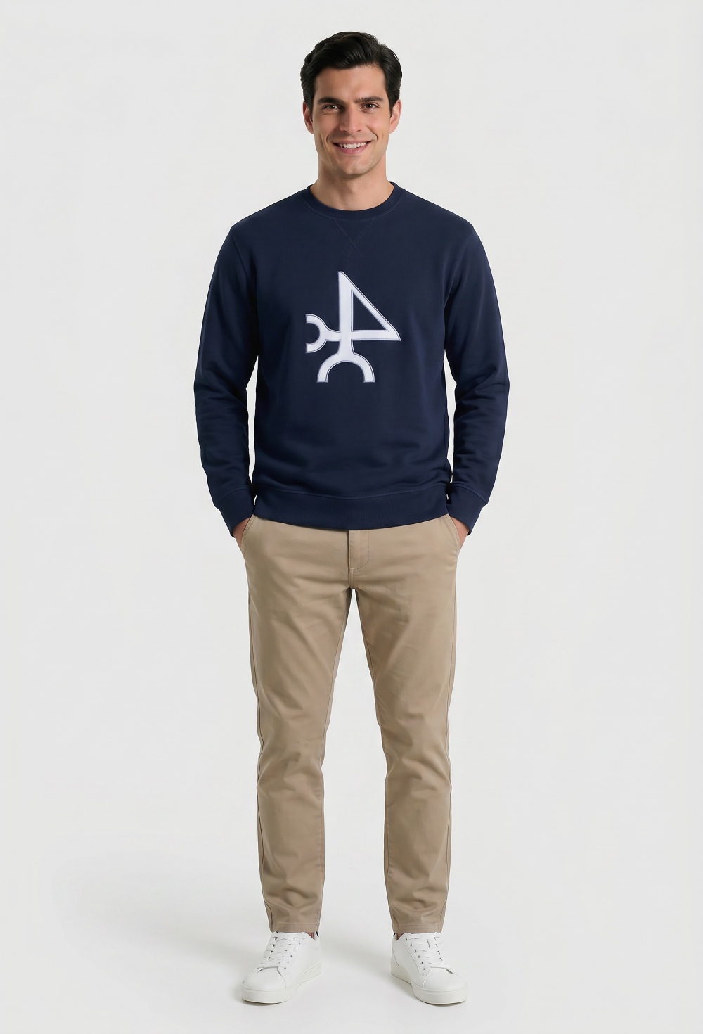 Valecuatro - Sudadera logo azul marino