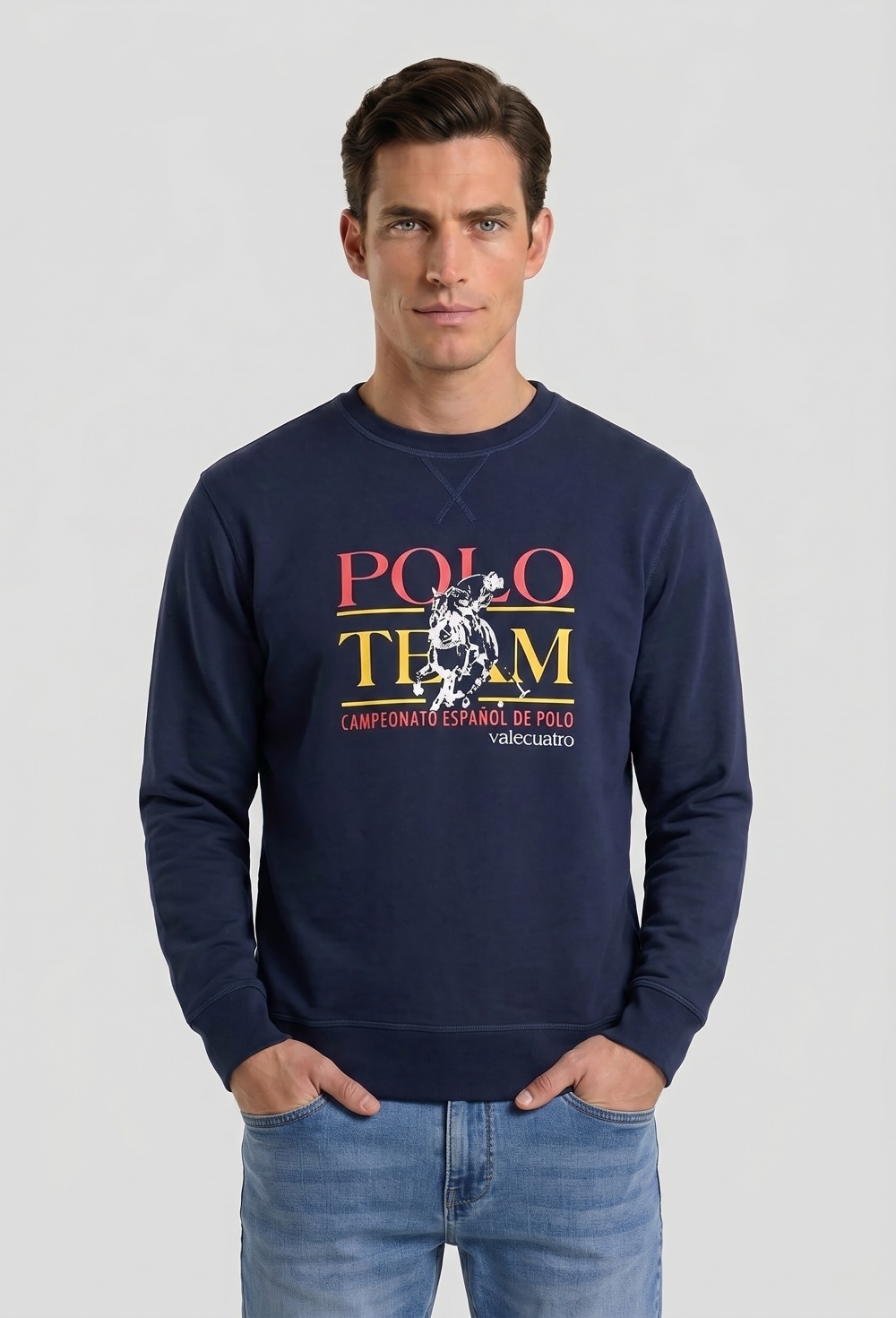 sudaderas - Sudadera España Polo azul marino P26H-6574-AZM