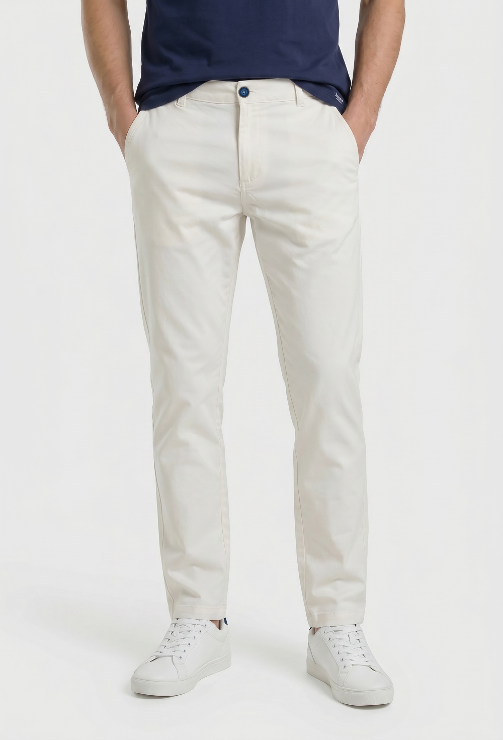 pantalones - Pantalón chino Valecuatro blanco roto P26H-6545-BR