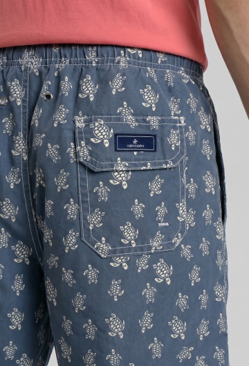 Bañador estampado fantasía azul marino