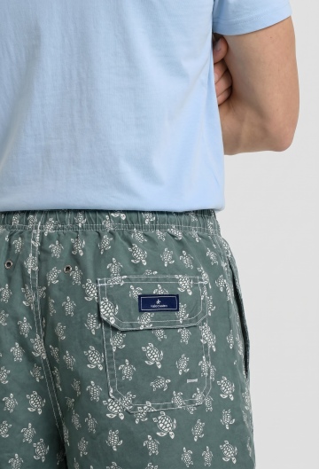 Bañador estampado fantasía verde