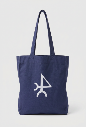 Tote Bag Valecuatro azul marino grande