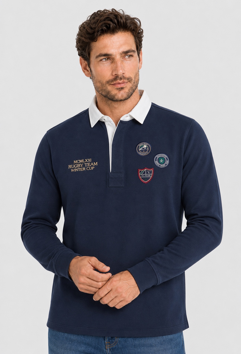 polos-rugby - RUGBY H 3 ESCUDOS I25H-6376-AZM