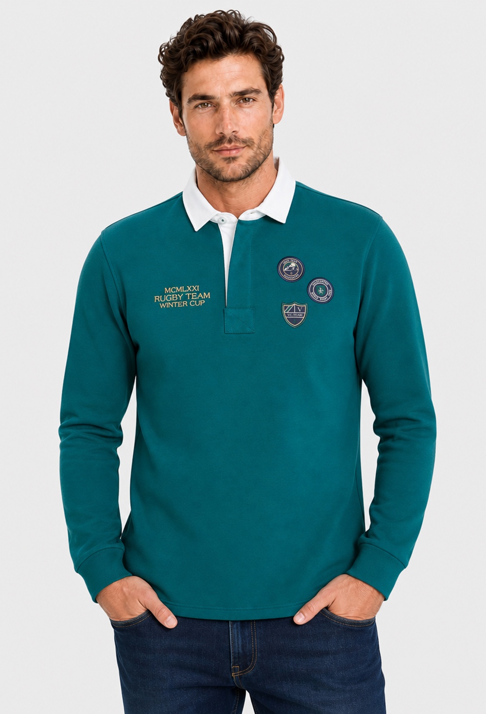 polos-rugby - RUGBY H 3 ESCUDOS I25H-6378-VDI